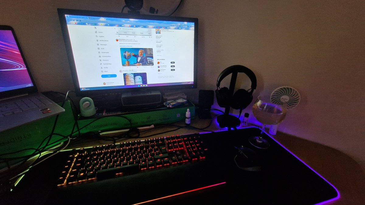 grharborne's tweet photo. @danny_robins At my PC with a glass of wine, poised and excited! Might put my headphones on for extra immersion... https://t.co/jthXSglVMF