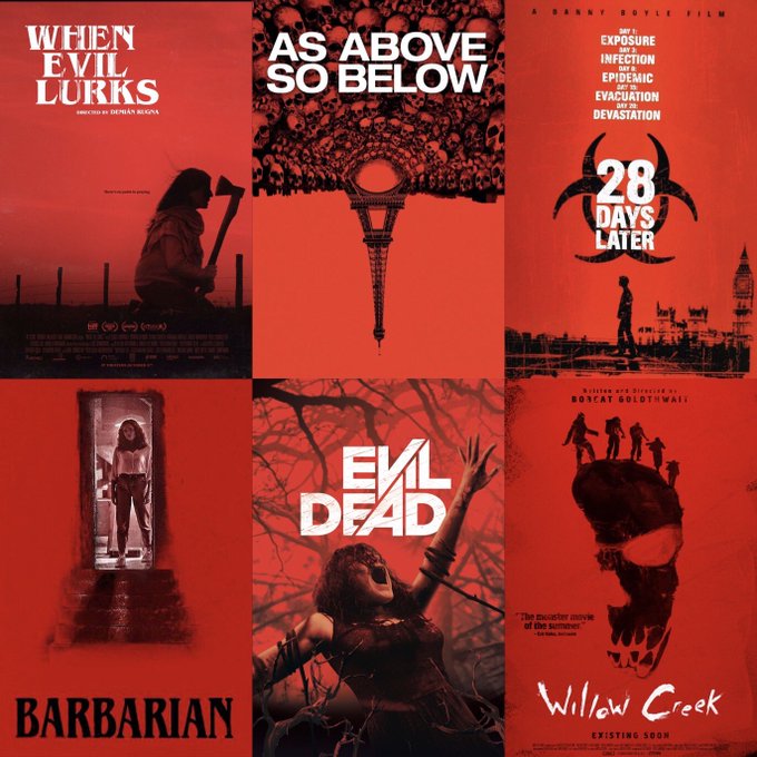 #Horror #HorrorCommunity Of these red movie posters, which ones are your favorites?