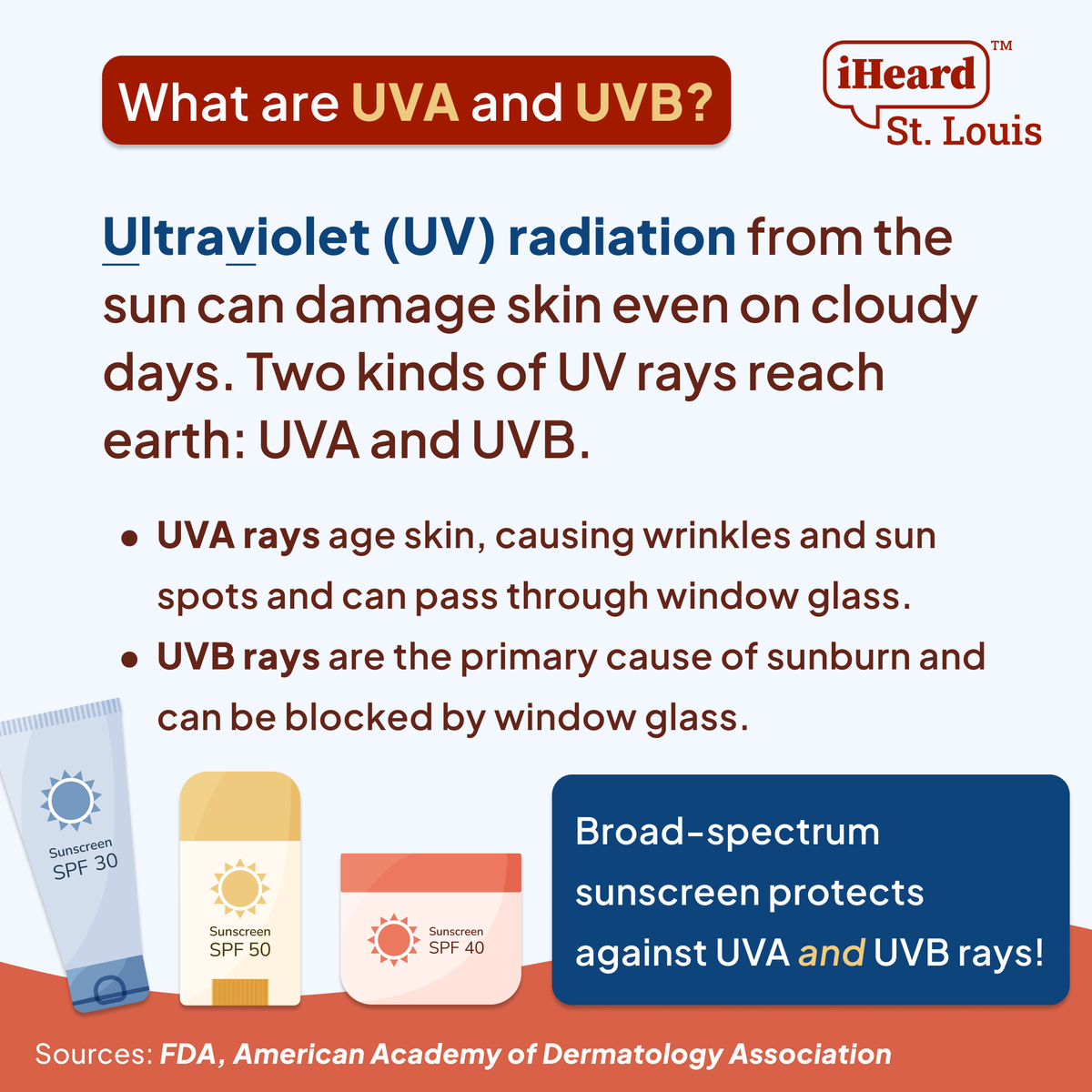 iheard_stl's tweet photo. Sunscreen terms can be confusing, but we've got you covered! Let’s boil it down: sunscreen matters. Always apply it when you're spending time outside.

#iHeardSTL #SunSafety #Sunscreen101 #HealthySkin https://t.co/gEJwdNqFFD