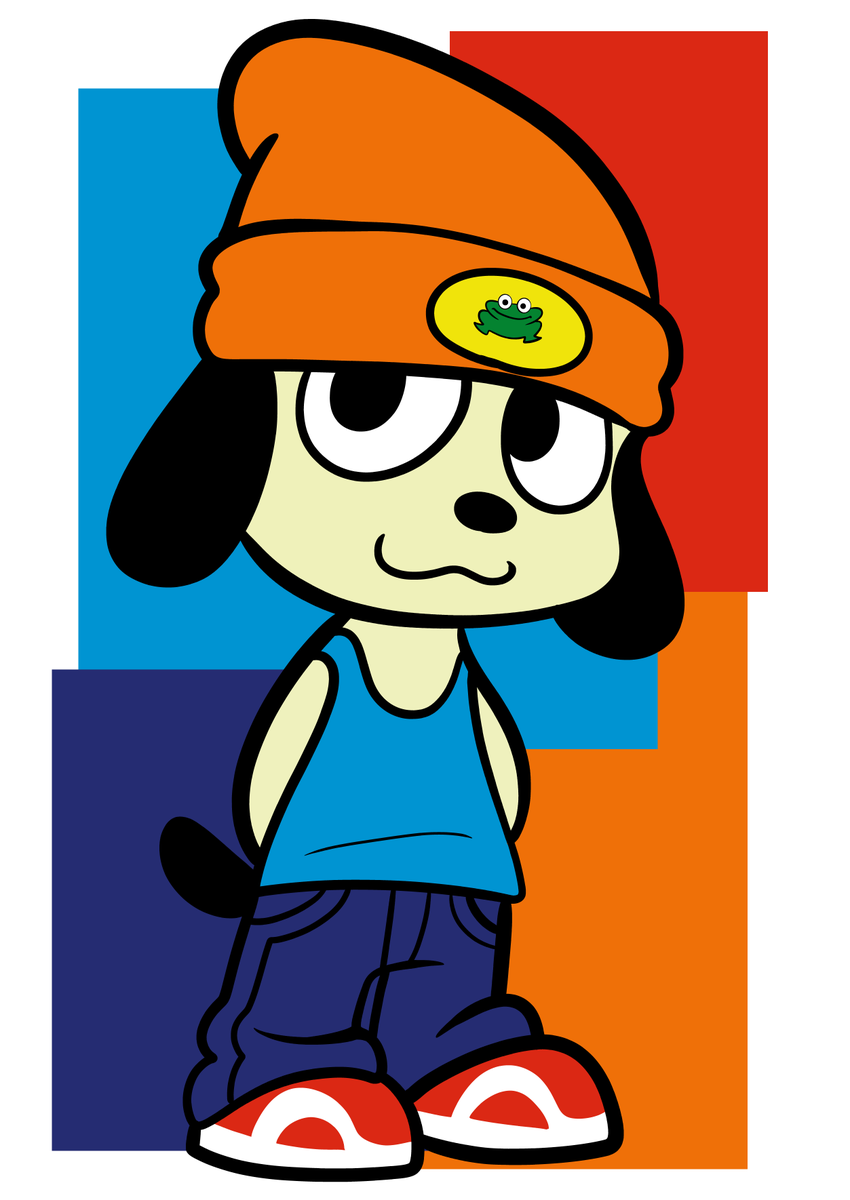 Spotifyでパラッパラッパー1と2のサントラがフルで配信してたので記念にパラッパを描きました。 