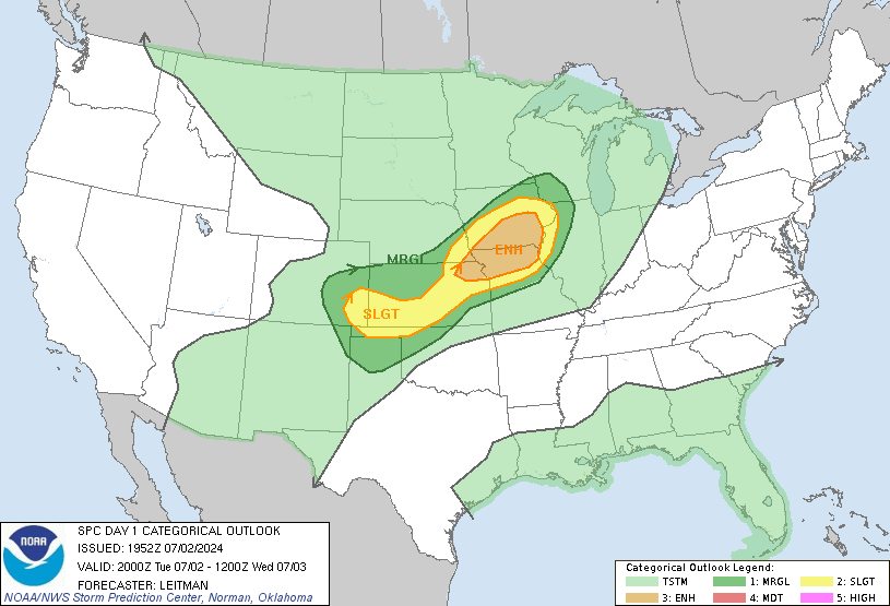 LimWeather's tweet photo. D1
#EnhancedRisk in E #TornadoAlley esp #Leavenworth,#StJosephMO,#Gladestone,#Kirksville,#DesMoines,#Ankeny,#Urbandale,#WestDesMoines,#CedarRapids,#IowaCity,#Altoona
30%#Wind/15%#Hail/5%#Tornado risk
#wxtwitter #Severewx #Spc #Wxx #Iawx #Mowx #Kswx #Newx #Ilwx #TornadoAlley #KCwx https://t.co/HSw8j9fja0