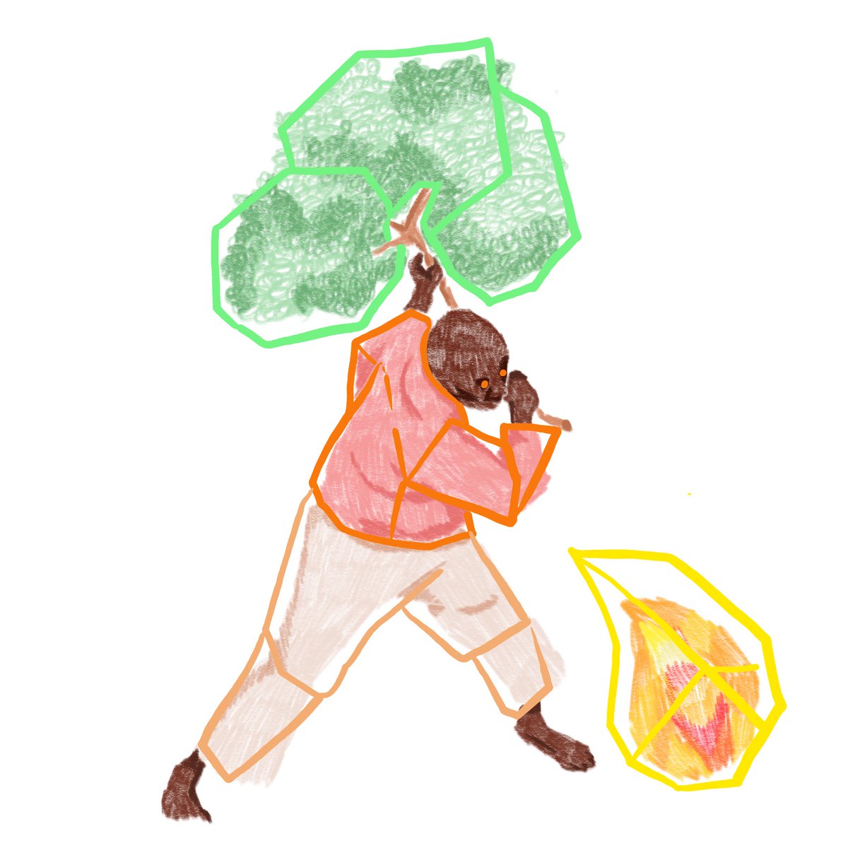 The dilemma of putting out fires, fires we started knowingly and unknowingly, and fires we inherited without a choice 

Illustrated by me