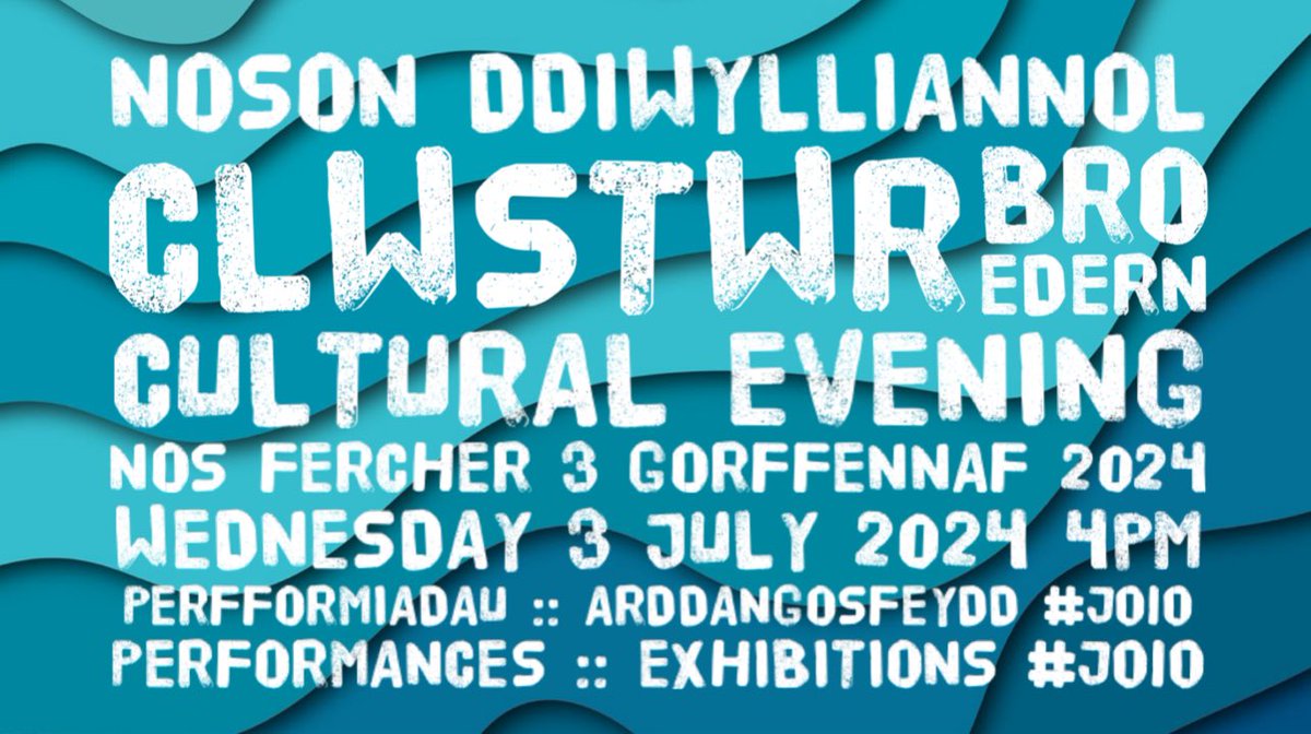 Diwrnod i fynd! Ymunwch â ni yfory yn ein Noson Ddiwylliannol rhwng 4 a 7 pm 🎉 One day to go! Join us tomorrow for our Cluster Cultural Evening #cyfle #joio