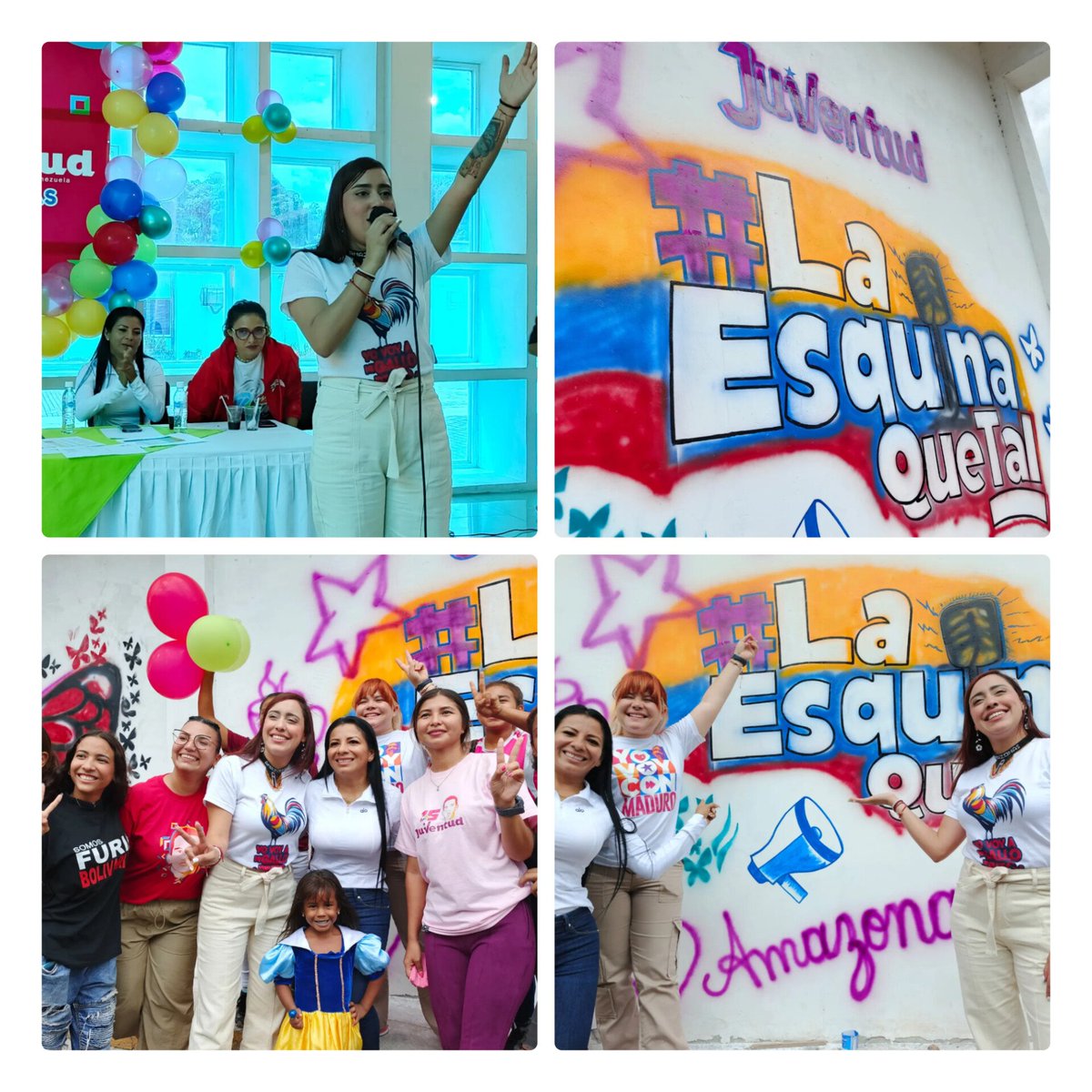 ǫᴜᴇ ᴠɪᴠᴀ ɴᴜᴇꜱᴛʀᴀ ᴊᴜᴠᴇɴᴛᴜᴅ!

Luego de una hermosa asamblea en la Casa Cultural Amazonasnos fuimos con nuestros muchachos y muchachas a inaugurar el hermoso mural de "🅻🅰 🅴🆂🆀🆄🅸🅽🅰 🆀🆄🅴 🆃🅰🅻" 

Ustedes son el presente y el futuro de nuestra patria!