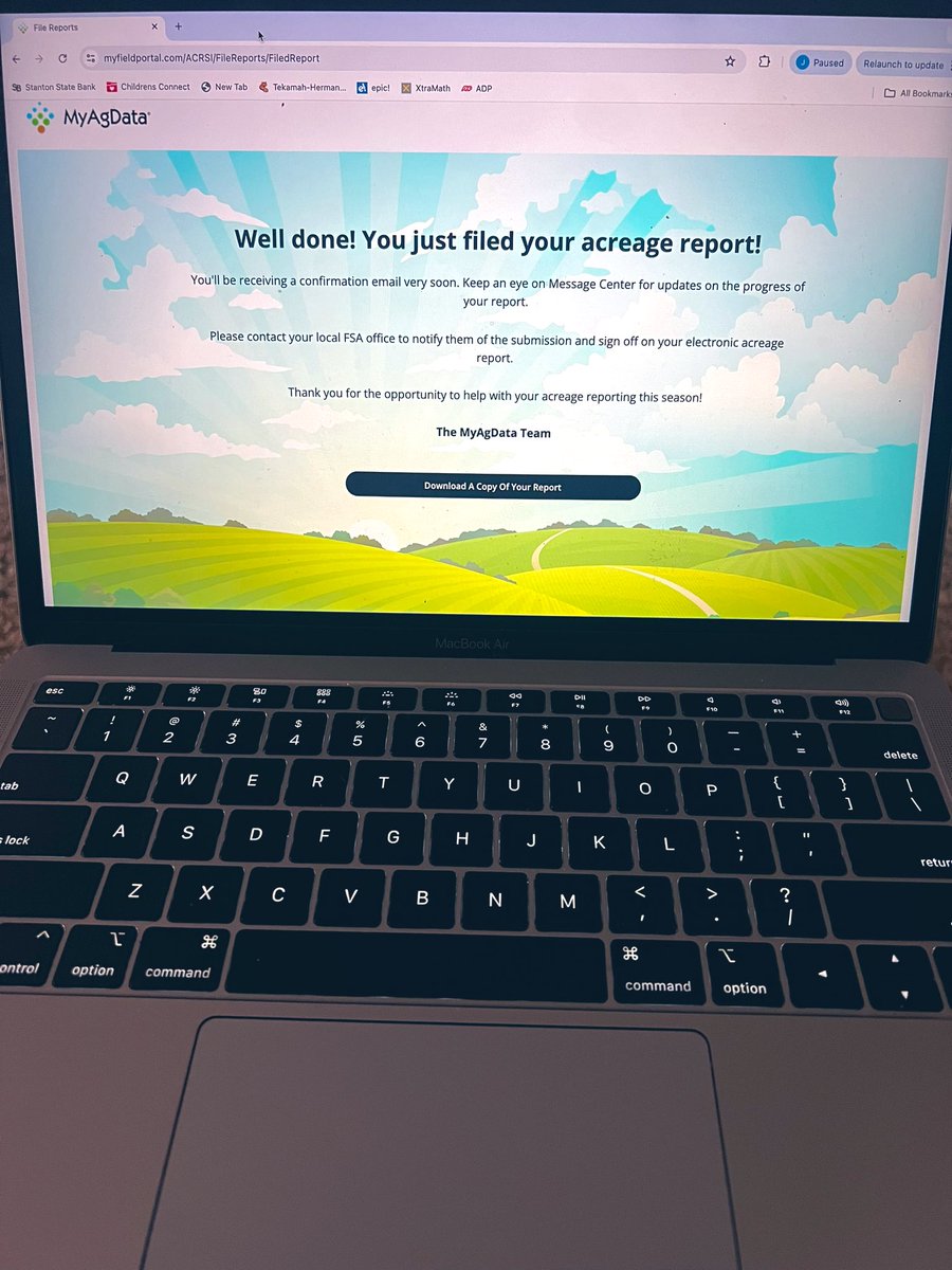 I did it 💪🏽 🏁 
First time fully filing electronic acreage reports with precision data. So easy even a Boomer like <a href="/PitstickFarms/">Steve Pitstick</a> can do it!  #LetsGo #precision #AgTech