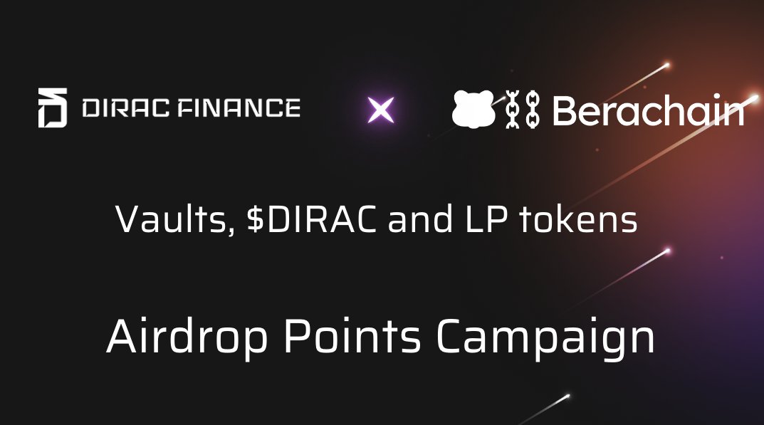 DiracFinance's tweet photo. Bm! 🐻✨ Today is the bery great day we've all been waiting for! The Dirac testnet campaign on @Berachain is officially launched! 🚀

Check out details on this testnet campaign and how to maximize your airdrop points below ⤵️ https://t.co/sSgEeq8xka