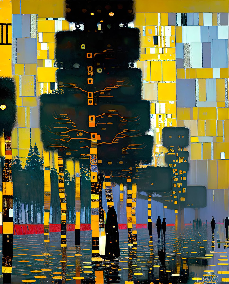 xalieri's tweet photo. Klimtscapes, set 1. 3 of 3

#LessAbstract #MoreDepth #ApologiesTo #GustavKlimt #IComeHereForThAmbience #WeirdArt #PsychologicalLandscape #ImSureItMustMeanSomething

#DarkArts #DigitalArt #AIAssistedArt #AIArt #WomboDream #StableDiffusion https://t.co/ek5tAWoCao