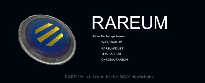 galacticc_girl's tweet photo. RAREUM token now rewards you in https://t.co/JS1STeSQh6 farms!
Stake in the WAX/RAREUM farm at Alcor and get a share of 2200 WAX, 1000 TLM and more rewards!
Or choose one of our other farms!
$WAXP $RAREUM $TLM
@alcorexchange #AlcorExchange @WAX_io #NFT #wuffi https://t.co/CTDMGYOHQP