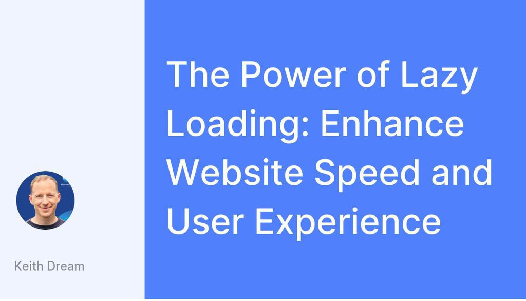 keithdreamtech's tweet image. By implementing lazy loading, you can ensure that your website loads quickly and efficiently, reducing bounce rates and improving user engagement.

Read more 👉 lttr.ai/AUVLW

#LazyLoading #UserExperience #LoadTime