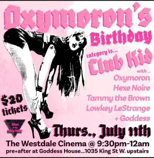 BxbyFxg's tweet photo. YALL WONT WANNA MISS THIS !!!
BANDS. DRAG. DJS. RUNWAY.
ADVANCE TICKETS ARE ON SALE ON MY LINKTREE NOW 
DM @ HAUS.OF.THE.HOLY.SPIRIT ON INSTAGRAM FOR LIMITED DISCOUNT CODE !!! 
#Hamilton #hamiltonontario #hamont #hamiltonevents #hausoftheholyspirit #drag #birthday #oxymoron https://t.co/k9rBXFj2i9