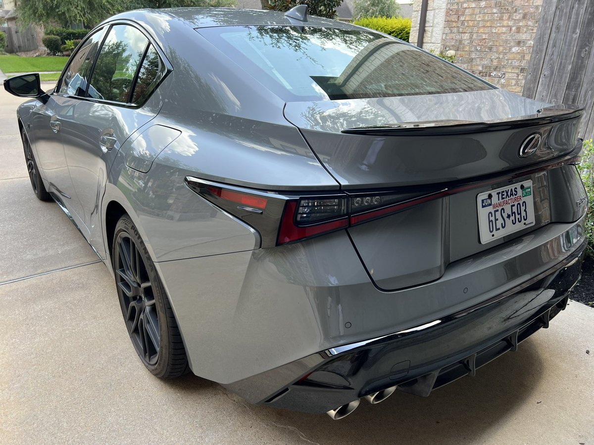 SpeedSportLife's tweet photo. 4-doors, 8-cylinders, zero power adders, zero electric motors. This 2024 Lexus IS500 F Sport Performance is one of the last of its kind.  Can’t wait to put some miles on it this week. https://t.co/XskPIAgnq5