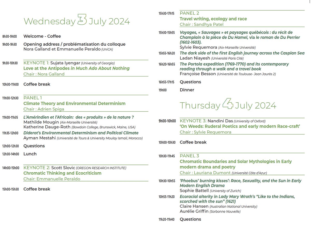 EARTH 16-18: Ecocriticism And Race Theory in the Humanities,  à Université Côte d’Azur, 3-4 juillet 2024.
crlv.org/actualites/col…