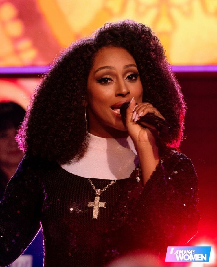strictly_alex's tweet photo. .@alexandramusic looking amazing on
@loosewomen today!

#loosewomen #fabulousbaby @sisteractsocial 💜 https://t.co/Vh5V96g8OY