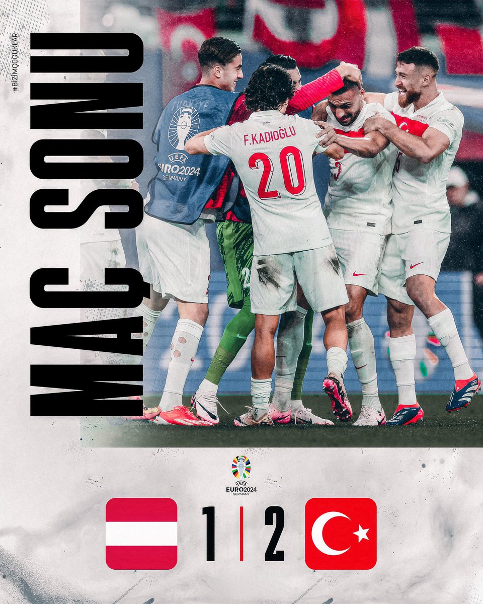 Harikasınız Çocuklar👏👏👏
Avrupa Şampiyonası son 16 turunda Avusturya’yı yenerek çeyrek finale yükselen Milli Takımımızı tebrik ederim.
#BizimÇocuklar🇹🇷