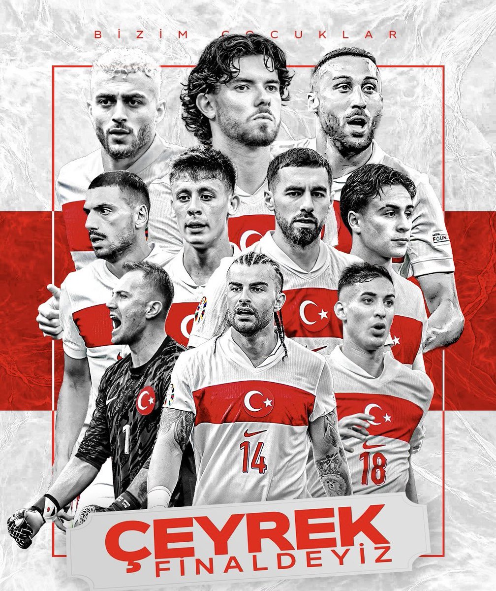 🇹🇷 Milyonların gururu #BizimÇocuklar, ÇEYREK FİNALDE! 👏

Harikasınız🇹🇷🇹🇷