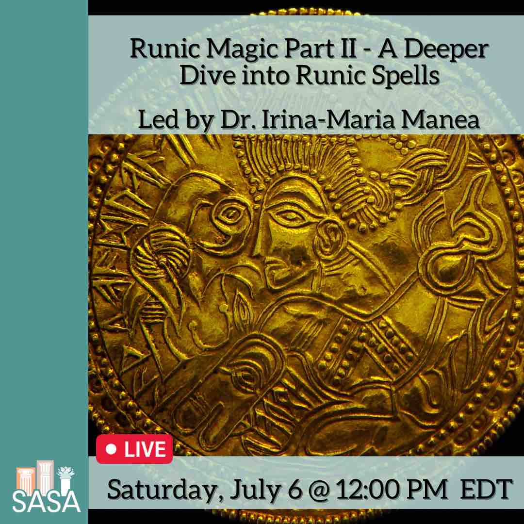 AncientSave's tweet image. #MasterClass with Dr. Irina-Maria Manea to learn more about ‘#RunicMagic Part II - Between Fact and Fantasy’

🗓Saturday, July 6th @ 12pm  - 1:30pm  EDT

➡️ Follow &amp;amp; Subscribe to join LIVE on SASA’s #Youtube, #Twitch, and #Facebook!