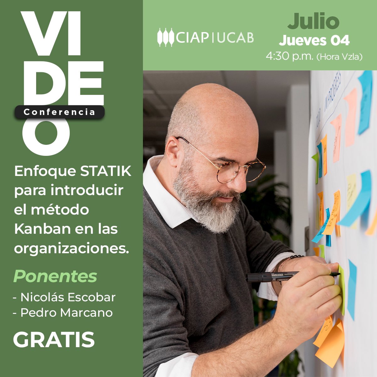 ciap_ucab's tweet image. Ingresa a ucab.zoom.us/webinar/regist… y regístrate gratis en el webinar “Enfoque STATIK para introducir el método Kanban en las organizaciones”.

Una vez registrado, recibirás un mail con el enlace para participar en la videoconferencia 🙌🏻