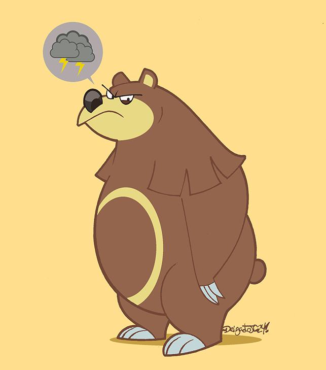 RPGBluesguy's tweet image. Grumpy old Ursaring 😠 #Pokemon #normaltypepokemon #Ursaring #grumpy