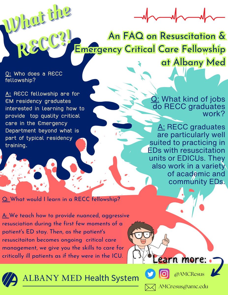 Albany Med Resuscitation Fellowship (@amcresus) on Twitter photo Applications are open for the <a href="/AlbanyMed/">Albany Med Health System</a> RECC class of 2025-2026! If you want to be an expert at taking care of the sickest patients in your ED, maybe RECC fellowship is right for you! Email amcresus@amc.edu with interest! #resus #criticalcare #emergencymedicinefellowship Applications are open for the <a href="/AlbanyMed/">Albany Med Health System</a> RECC class of 2025-2026! If you want to be an expert at taking care of the sickest patients in your ED, maybe RECC fellowship is right for you! Email amcresus@amc.edu with interest! #resus #criticalcare #emergencymedicinefellowship