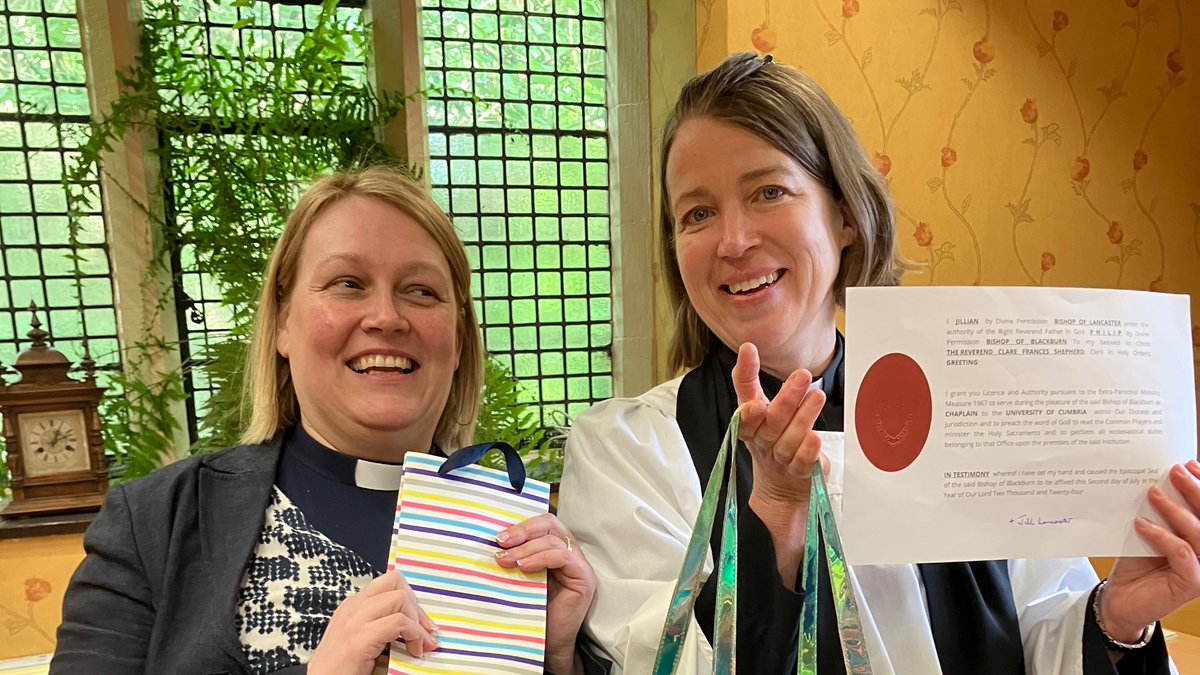 Jill Duff (@jilllcduff) on Twitter photo Delight to license Rev Clare Shepherd as our new Chaplain to <a href="/CumbriaUni/">University of Cumbria</a> in Lancaster <a href="/cofelancs/">The CofE in Lancashire (Blackburn Diocese)</a> and Assistant priest <a href="/LancasterPriory/">Lancaster Priory</a> @RevLeahVS Delight to license Rev Clare Shepherd as our new Chaplain to <a href="/CumbriaUni/">University of Cumbria</a> in Lancaster <a href="/cofelancs/">The CofE in Lancashire (Blackburn Diocese)</a> and Assistant priest <a href="/LancasterPriory/">Lancaster Priory</a> @RevLeahVS