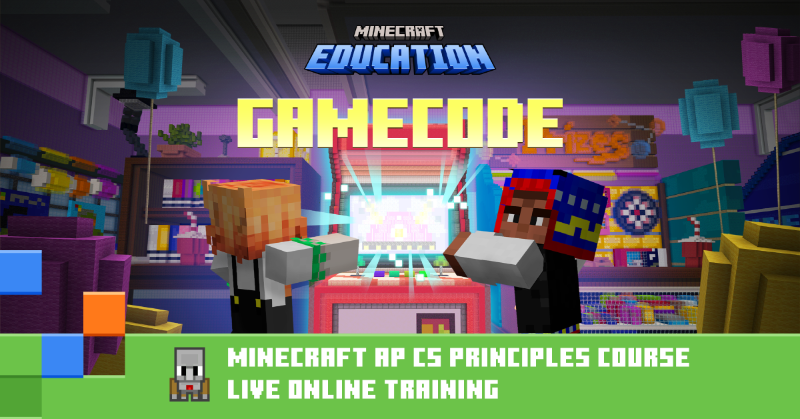 PlayCraftLearn's tweet photo. Join this free, 5-day training to learn all about our new #AP Computer Science Principles with @MakeCode and Minecraft curriculum and how you can bring the fun of game design AND coding AND Minecraft to your school or classroom!

#APCSP #MinecraftEdu