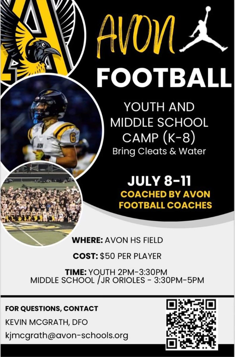 coachbrad54's tweet photo. K-8th grade Football Camp is next week!  

https://t.co/cTraQKkAXz https://t.co/PLrKRsvecY