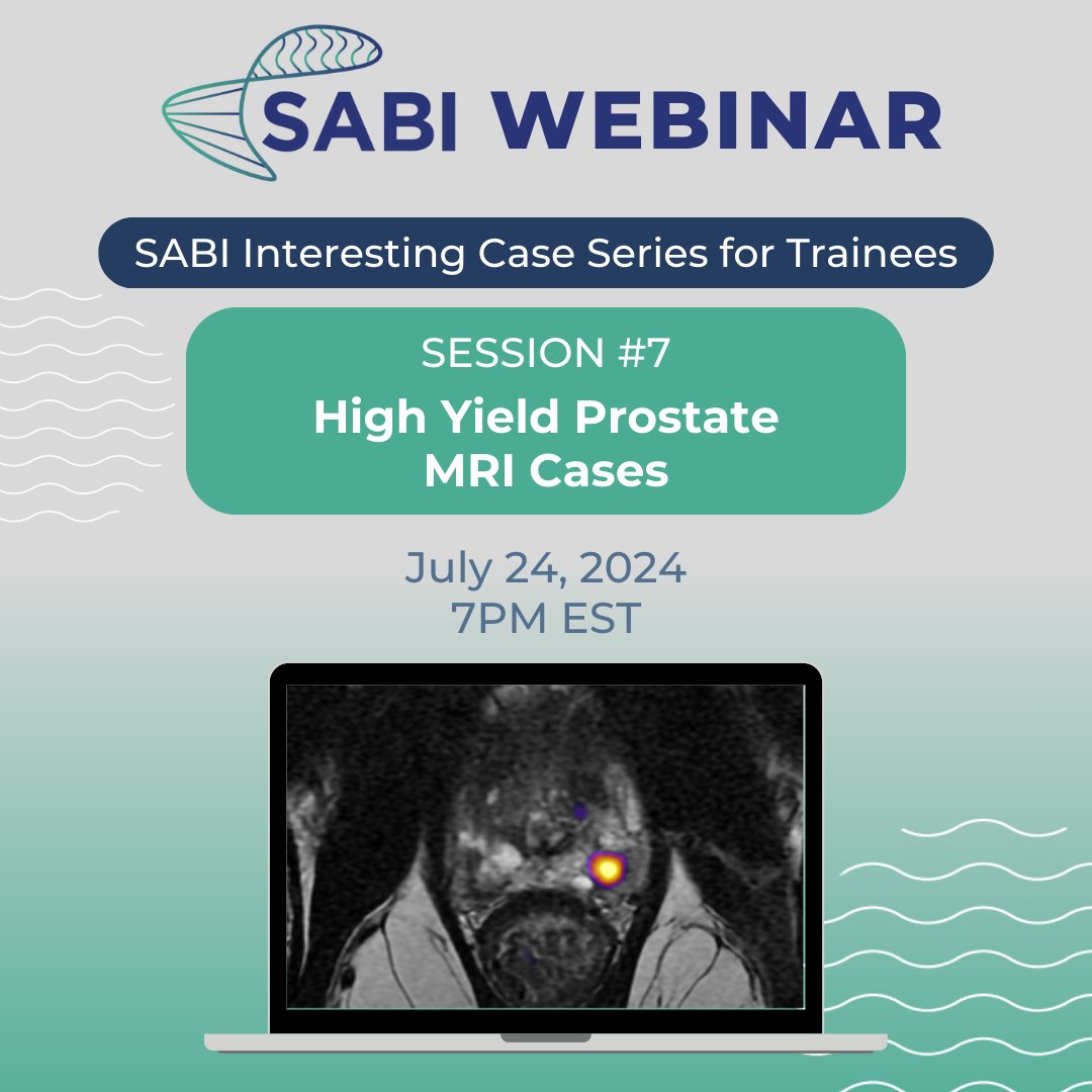 Society for Advanced Body Imaging | SABI (@sabimaging) on Twitter photo The 7th session of our Interesting Case Series will be lead by Dr. Mukesh Harisinghani and discuss High-Yield Prostate MRI Cases.
See you there!â €
â €
đź“… July 24th, â €
⏰ 7:00 PM EST⠀
@ASBEpic @anugayathrij <a href="/NicoleHindmn01/">Nicole Hindman</a> @catanzanotara <a href="/ivpedrosa/">Ivan Pedrosa</a> #radres The 7th session of our Interesting Case Series will be lead by Dr. Mukesh Harisinghani and discuss High-Yield Prostate MRI Cases.
See you there!â €
â €
đź“… July 24th, â €
⏰ 7:00 PM EST⠀
@ASBEpic @anugayathrij <a href="/NicoleHindmn01/">Nicole Hindman</a> @catanzanotara <a href="/ivpedrosa/">Ivan Pedrosa</a> #radres