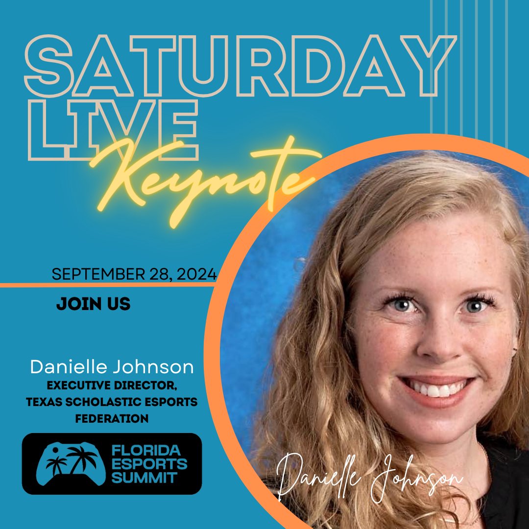 Yes, THE <a href="/iheartmsjohnson/">Danielle Johnson</a> will be our Saturday Keynote speaker! Those of us at SSEL are so excited to have her joining us at the Florida Esports Summit. She has been an inspiration to us all.