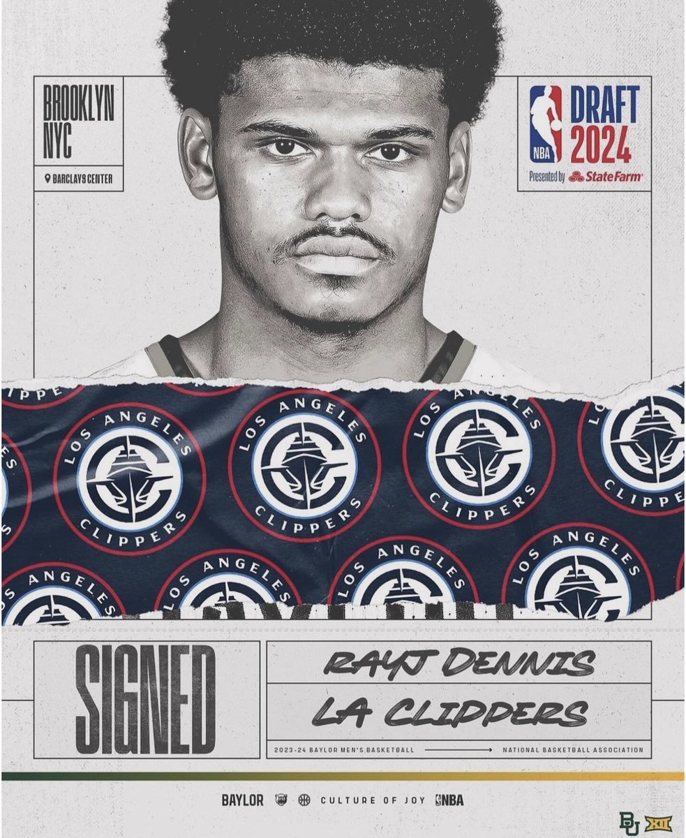 CoachCSpartz's tweet photo. Congratulations @rayjdennis10 on signing your first @NBA contract with the @LAClippers ! 👊🏼 https://t.co/zkLkdZtxj1