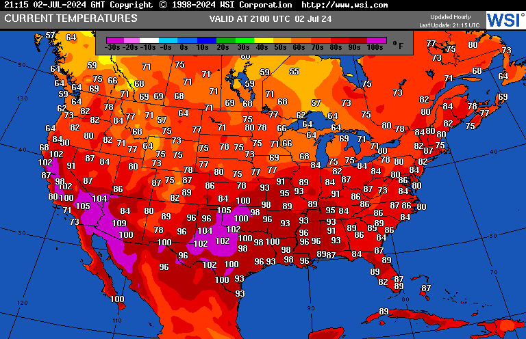 climateguyw's tweet photo. On TUE 7/02/2024 #HeatwaveExxon continued to boil the central U.S. A new major CAT3 #HeatwaveGasprom was building in the West. The Southeast saw a one-day break from #HeatwaveExxon @orosane @MichaelEMann @SteveMacNBC6 @WeatherProf @ClimateOfGavin @ZLabe https://t.co/gPiPDMaS2N