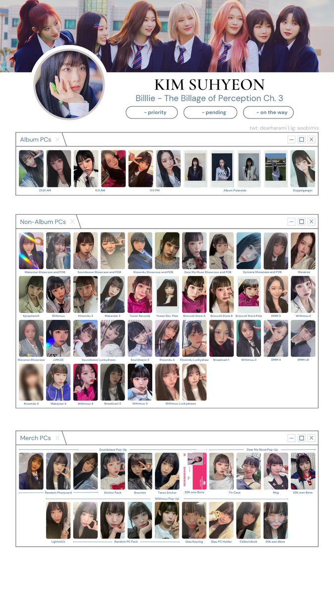 Billlie EUNOIA サノク ハルナ トレカ billlie eunoia album photocards, merch, and benefits wishlist