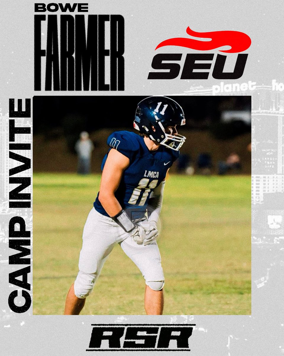 Roster Spot Recruiting (@officialrsr_) on Twitter photo Thank you <a href="/seufirefootball/">Southeastern Football</a> for inviting Official RSR Athlete @bowe_farmer to prospect camp
#RSRathlete Thank you <a href="/seufirefootball/">Southeastern Football</a> for inviting Official RSR Athlete @bowe_farmer to prospect camp
#RSRathlete