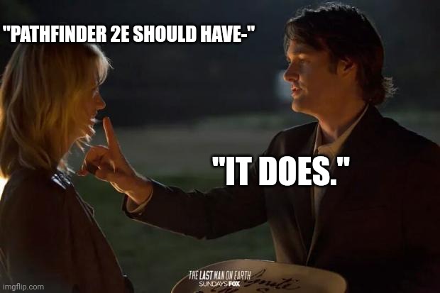 NSeanchai's tweet image. The only reason homebrewing new things for #pathfinder2e can be a little tricky: