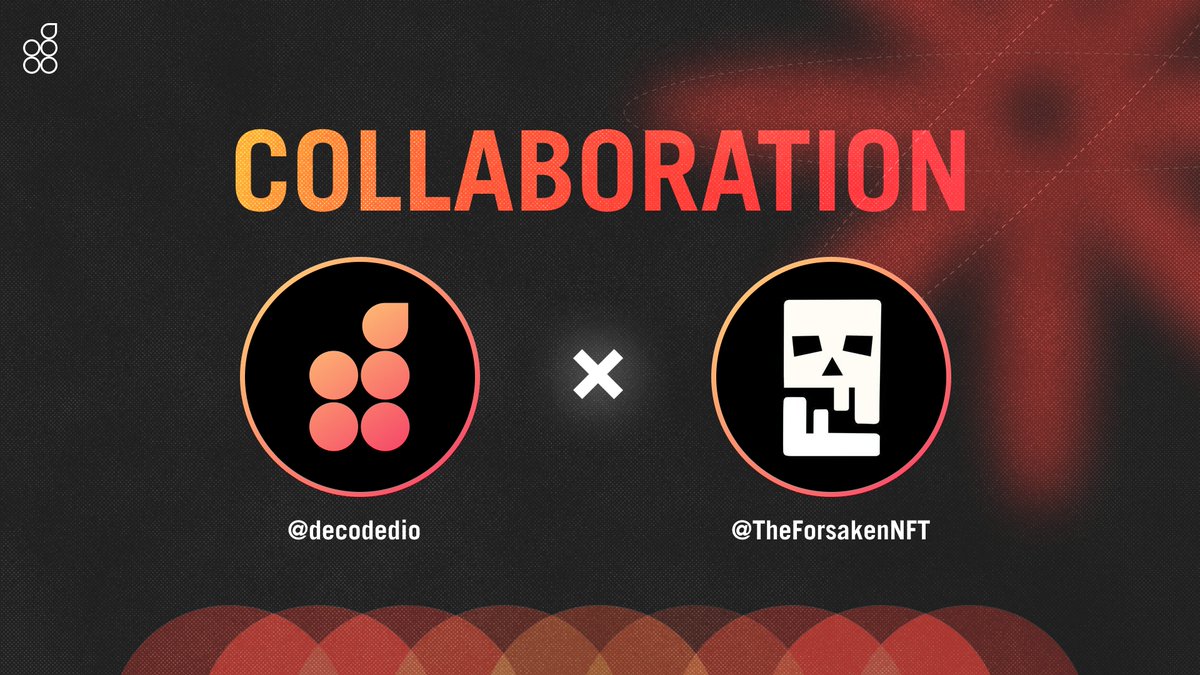 Gm Decoders, Today's Project Highlight

💎Forsaken x DeCoded💎

Dare to be Forsaken?

Thank you <a href="/TheForsakenNFT/">Forsaken</a> for the collaboration opportunity.

WLs giveaway is LIVE in our community discord. Join our server to get the WLs. (see link in the bio)