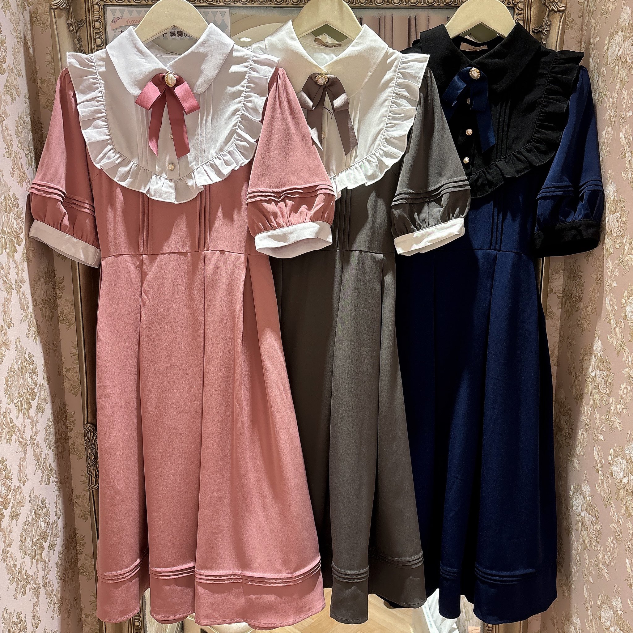 新品タグ付き Amavel アマベルClassical Frillワンピース ピンク