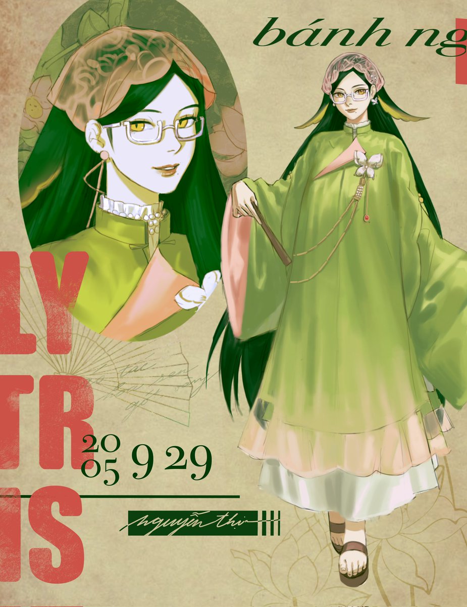 _trisly's tweet image. Vietnamese girl in 𝑨𝒐 𝒕𝒂𝒄 🍀 
#artwork