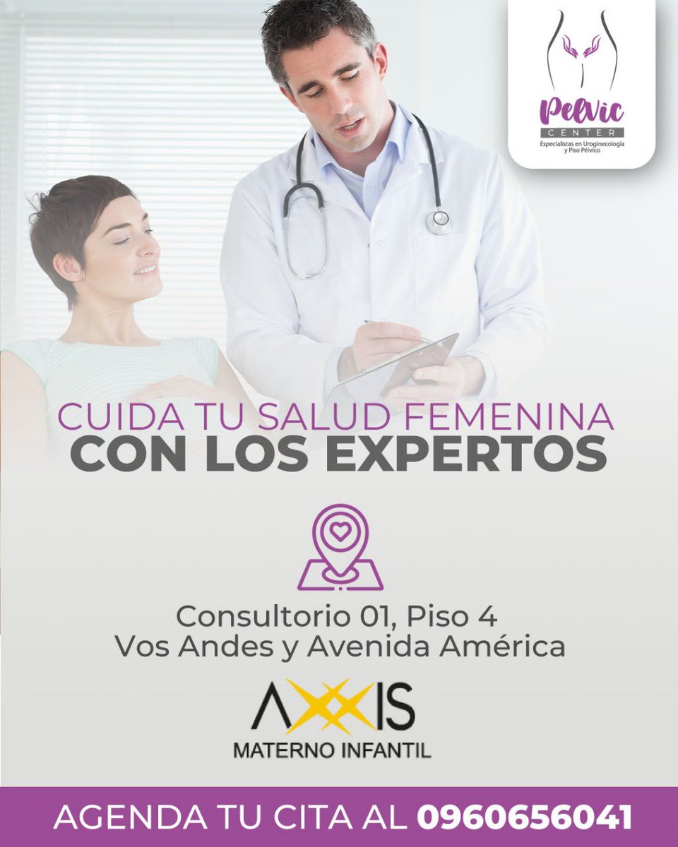 EcPelvic's tweet photo. 👀 Buscas atención ginecológica ⁉️ 

Encuéntranos ahora en Axxis Torre Materno Infantil Piso 04 consultorio 401 ‼️

✅ https://t.co/upBBbqWVtC 🌐
🆙 Whatsapp: 0960656041 - 0984529342

#rehabilitaciondepisopelvico #saludfemenina #pisopelvicoenquito #ginecologia #ginecólogoenquito https://t.co/lYSP78soye