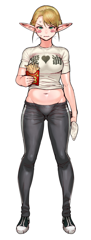 正解は黒でした!
単行本作業時に編集さんから緑の方がエルフっぽいのではと言われ確かにとなって修正しました

ちなみに何故黒で描いたかというと当時僕が履いていたジャージが黒だったから 