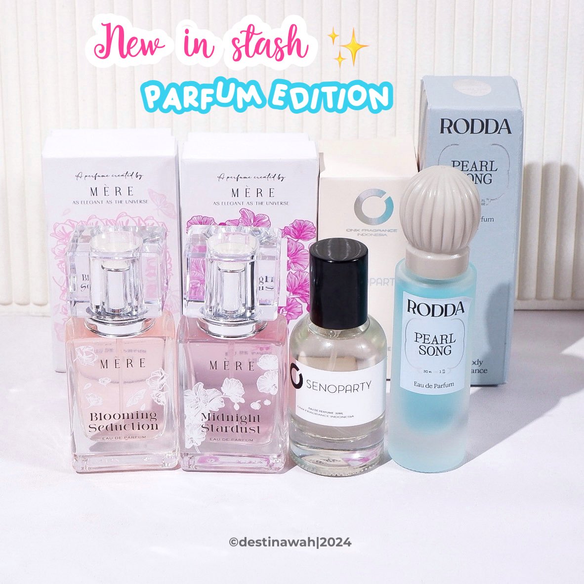 destinawah's tweet photo. Akhirnya kesampean ikut trend konten #newinstash 🤣 tapi kali ini edisi parfum baru.
#racuninparfum #keracundesti https://t.co/SkfiVLj2wJ