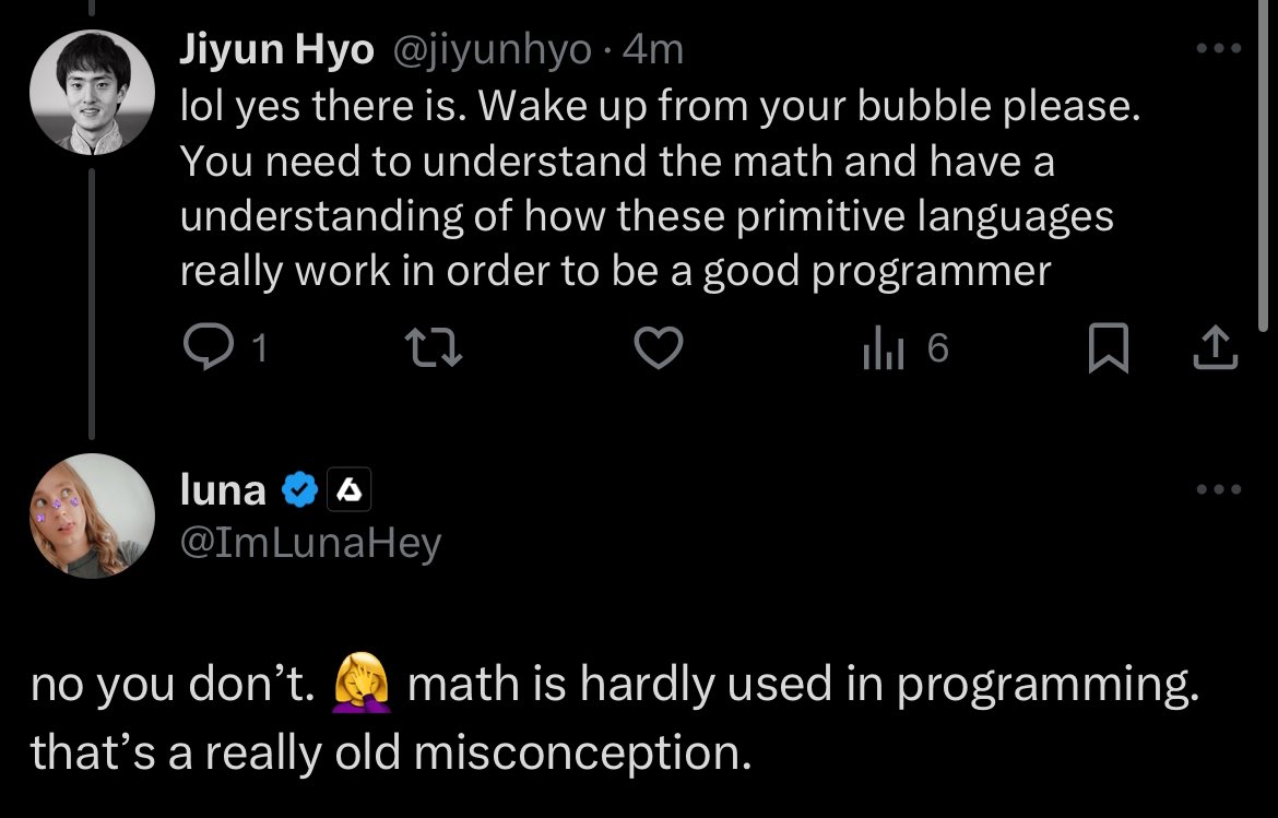 why do people still have this misconceived idea that programming requires maths?