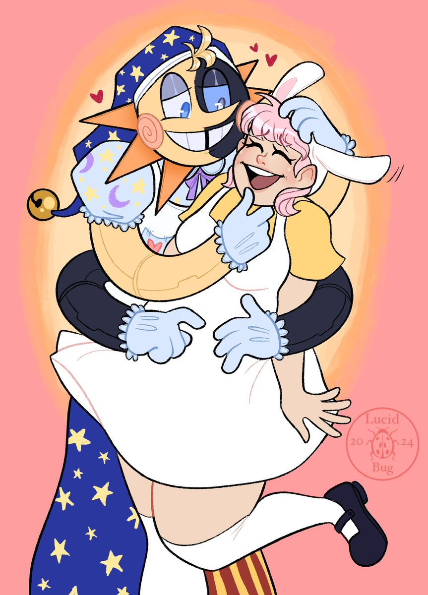 starlitbug's tweet image. Breaking hiatus briefly for a comm! 

This was for @sillywabbitsart! A fluffy little scene of Eclipse and her oc Bunny! Thanks again for reaching out, this one was too much fun 🌸

See you all! 👋