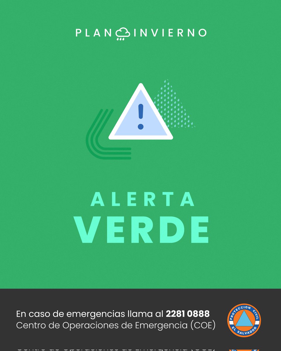 Protección Civil de El Salvador tweet media