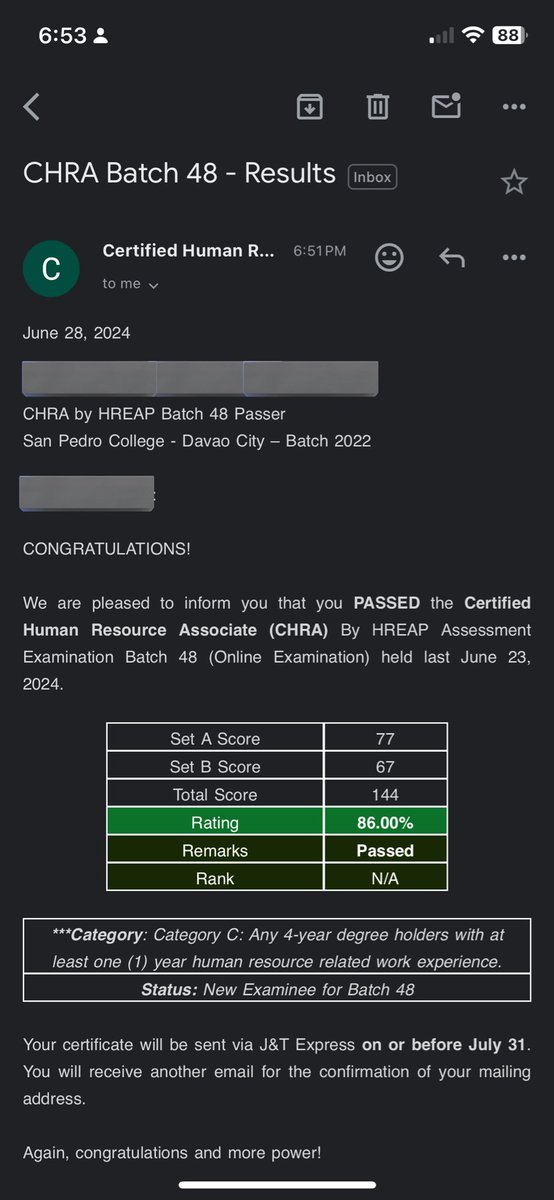 HapiRpm's tweet image. Less than 2 days of review but still slaaaaayed hahahahahahaha! I was guessing my way through half the exam so I’m not complaining. Thank you, Lord!!

hapi, Rpm, CHRP, CHRA 🫶