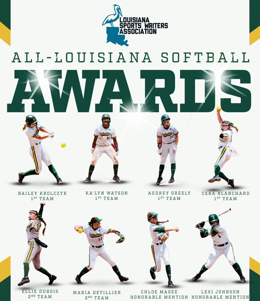 Congratulations to the single-season school-record eight <a href="/LionUpSoftball/">Southeastern Softball</a> student-athletes named to the All-Louisiana teams

#LionUp