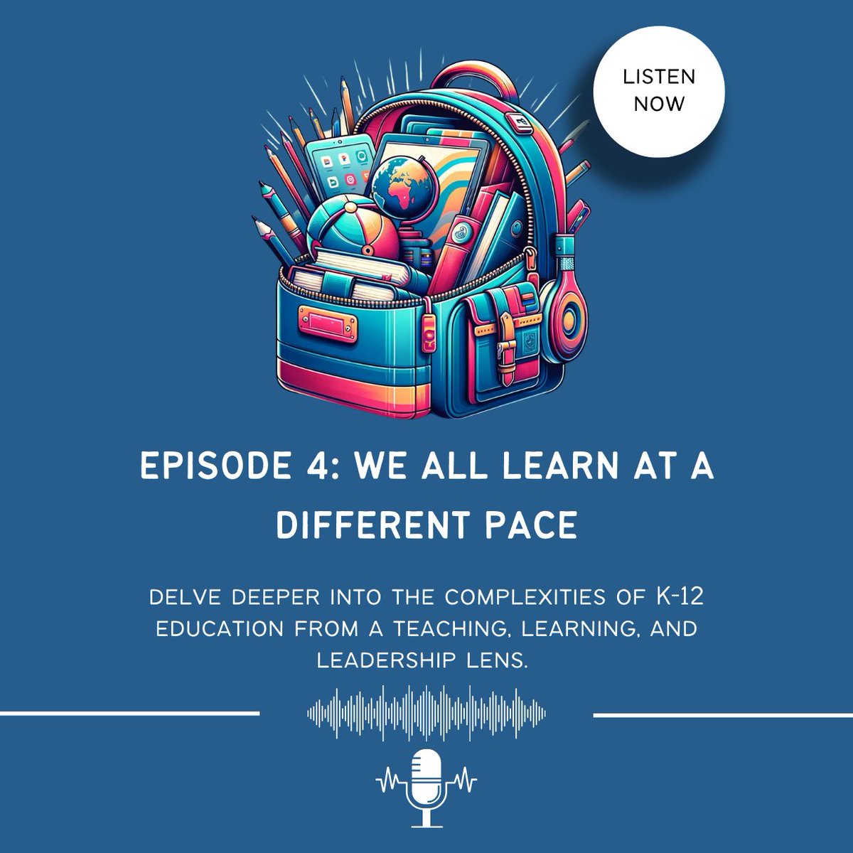 New Unpacking the Backpack: We All Learn at a Different Pace spotifyanchor-web.app.link/e/s7rESJIyUKb | Check it out on Spotify or wherever you listen to your favorite podcasts #edchat #personalize #edutwitter #educhat #teachertwitter #personalizedlearning