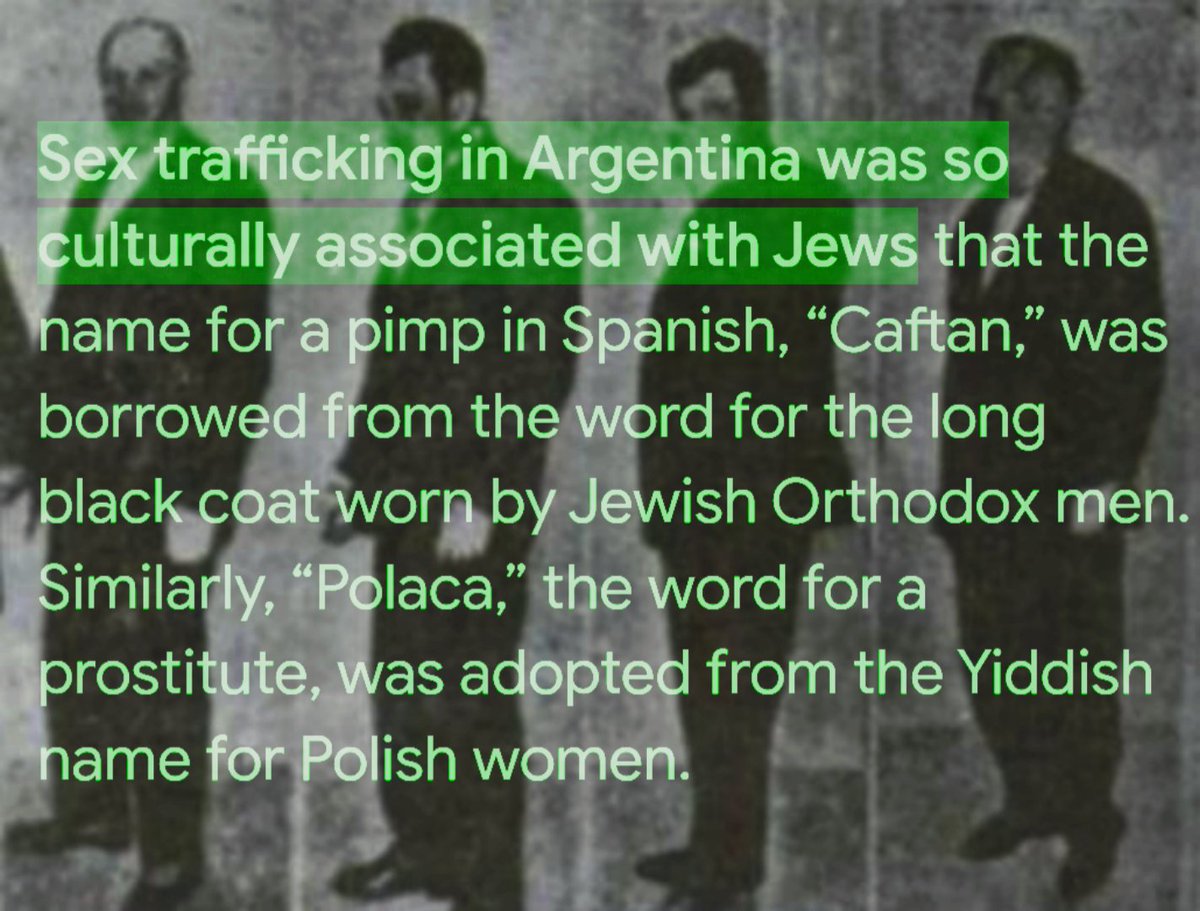 ZWI MIGDAL: JEWISH SEX TRAFFICKING 

Zwi Migdal was a criminal organisation founded by Jews in Poland in the 19th century, based mainly in Argentina.

The group's main operation was the trafficking of Jewish women from Central Europe, mainly from Warsaw, into sexual slavery and