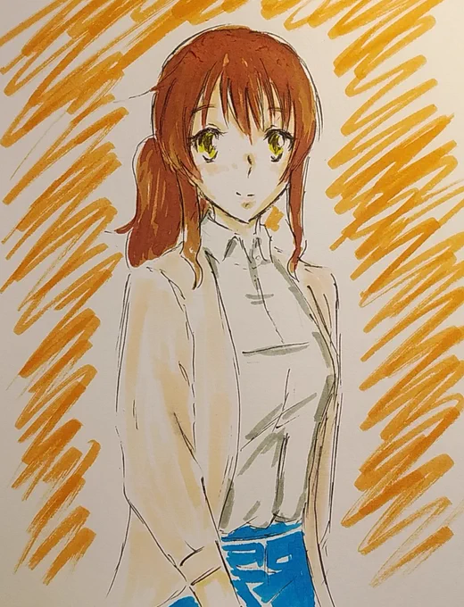 #1日1ユーフォ7/1分、黄前先生。描いたのは1日だけどツイートし忘れてた。 