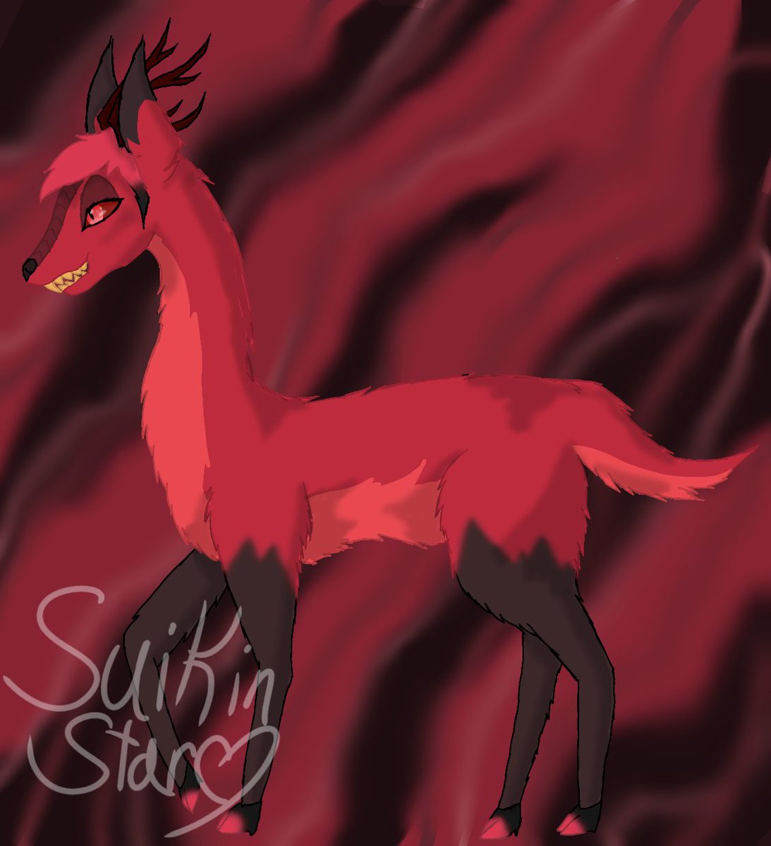 SuikinStar's tweet photo. Two more dragons join! They don't exactly look like dragons, but I promise they are! We have our Deer Boi and uh... Nifty honestly looks like some sort of dog 😂 #drawing #dragon #hazbinhorelfanart #hazbin #hazbinhotel #hazbinhotelalastor #hazbinhotelnifty #digitalart https://t.co/odzM5ipBKk