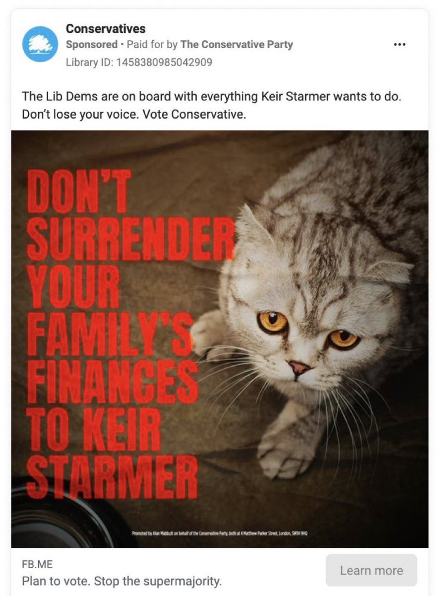 Oh shit, the Tories have now reached the ‘puppies and kittens will die!’ stage of panic