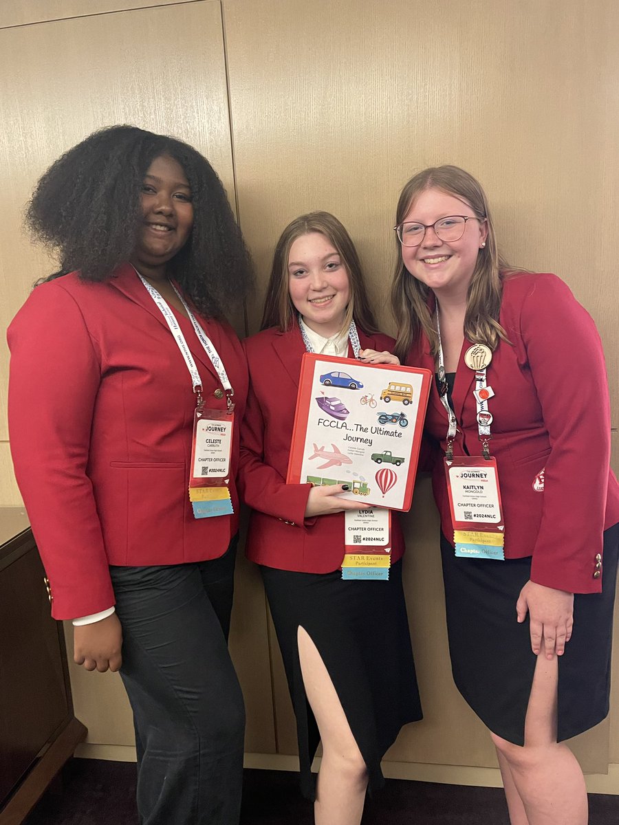 FalconsFCCLA's tweet photo. Students competed yesterday and today the top 10 finalists were posted!  All of them did awesome!  Congratulations to Kaylee and Gracie and Celeste, Kaitlyn, and Lydia who are top 10 finalists for their projects!  Top 3 will be announced tomorrow. https://t.co/qns74pAO53